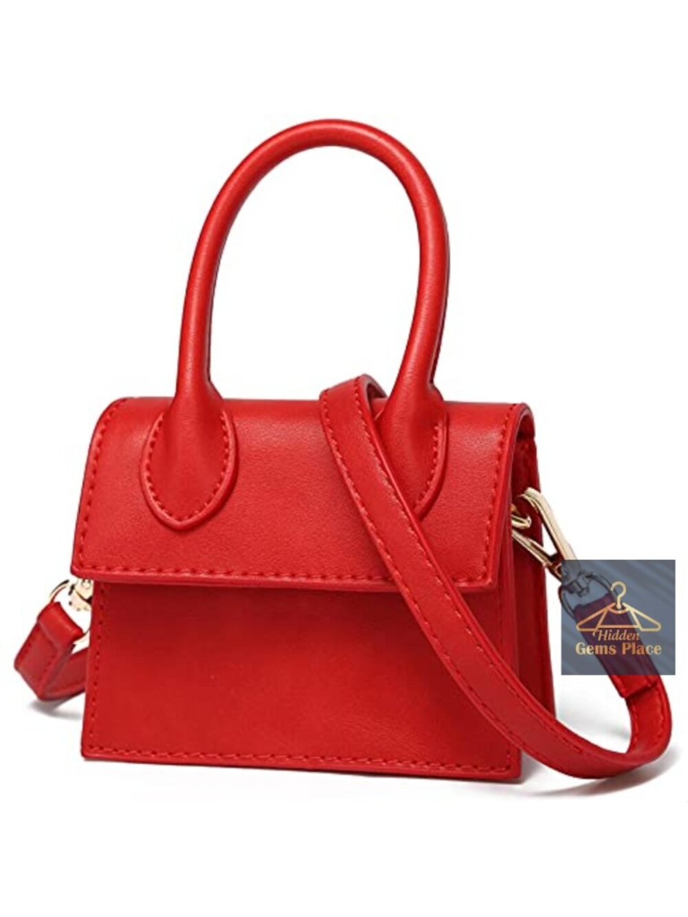 Mini Croc Pattern Crossbody Bag - PU Faux Leather Handbag